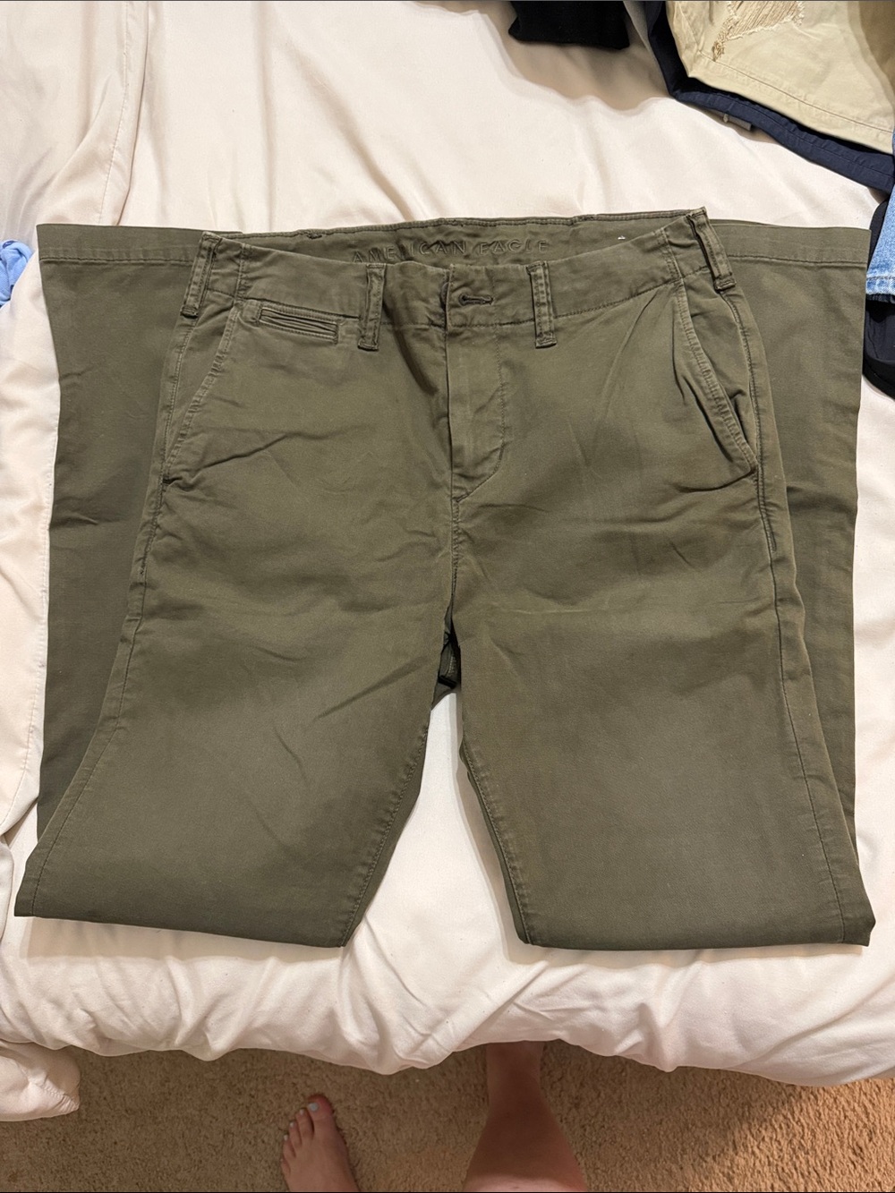 American Eagle Outfitters Olive Green Men's Chinos
